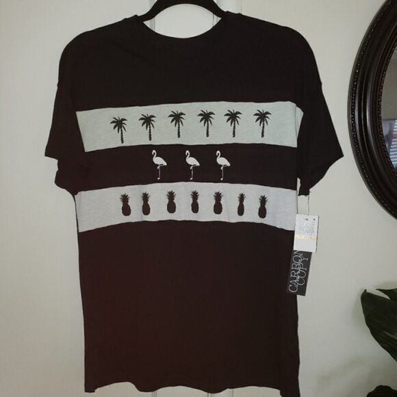 Carbon Copy Graphic Short Sleeve Black Tee - Picture 1 of 5